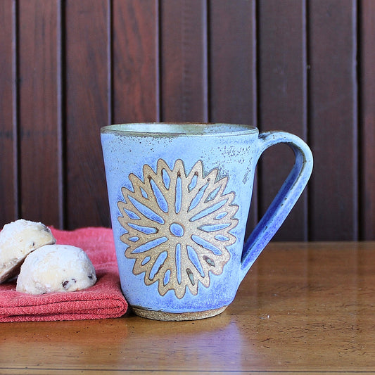 Blue Flower Mug - Medium