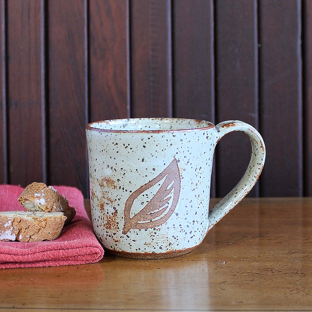 White Leaf Mug - Small