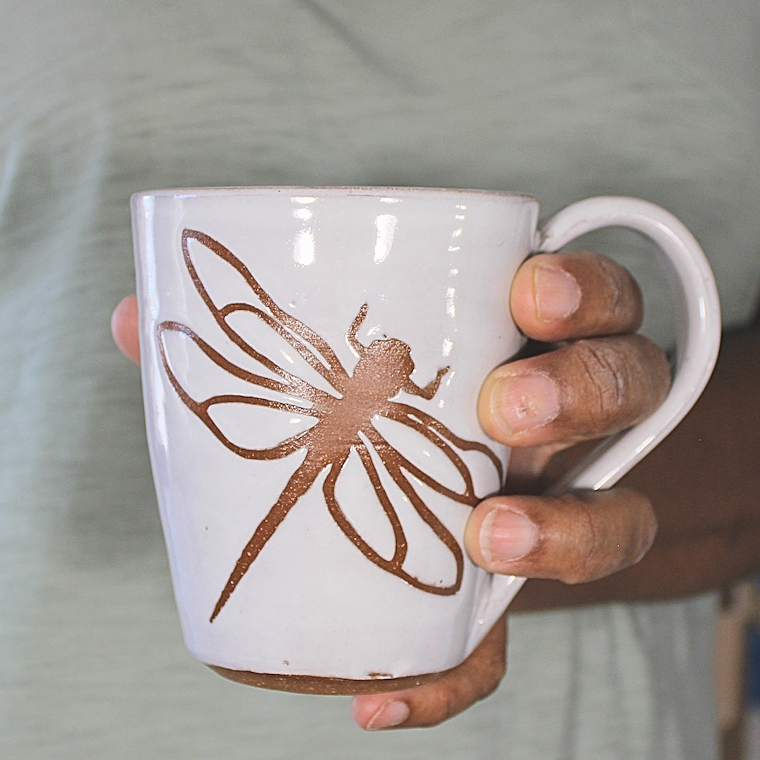 Leaf / Dragonfly Medium Mug