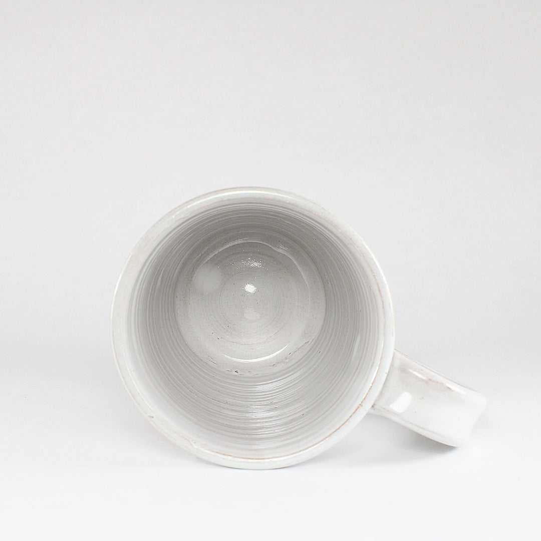 White ceramic mug - interior