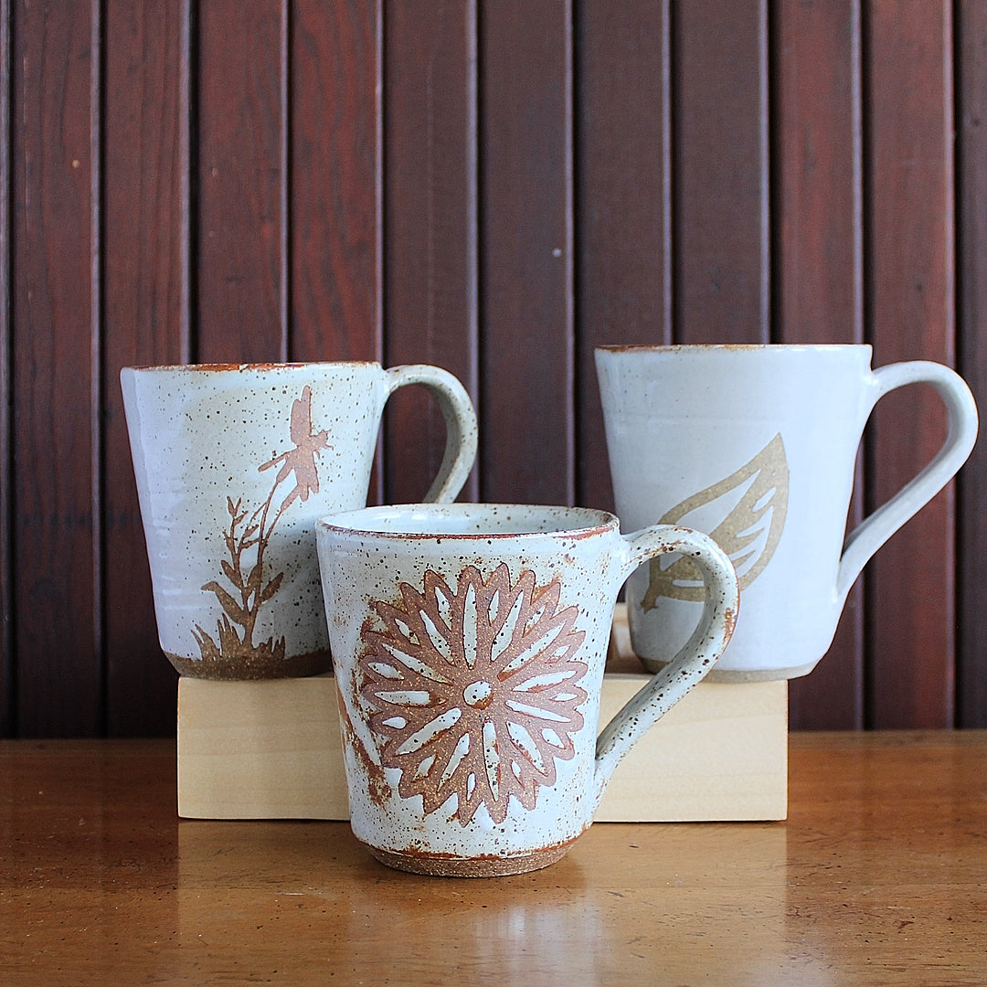 White Leaf Mug - Medium